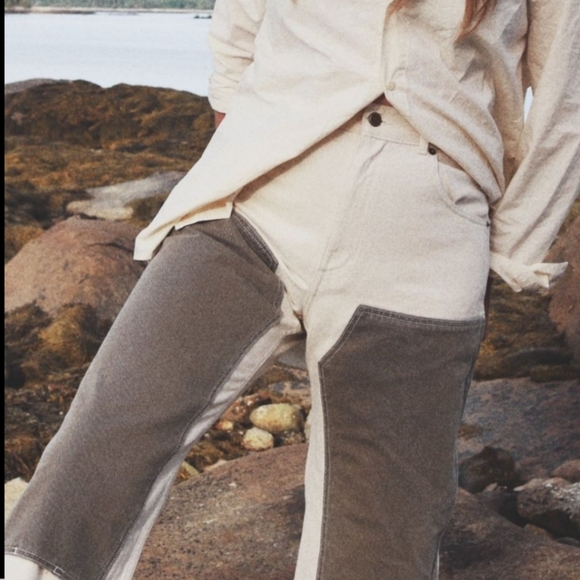 Rudy Jude Color block Utility Jeans -Sage size 2 - Picture 1 of 5